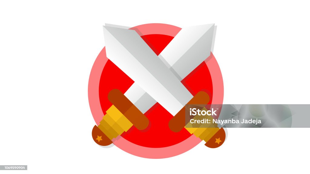 Sward Icon, Modern cartoonish Sward vector Viking stock vector