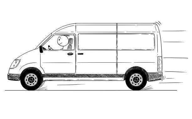 7,100+ Drawing Of Van Stock Illustrations, Royalty-Free Vector