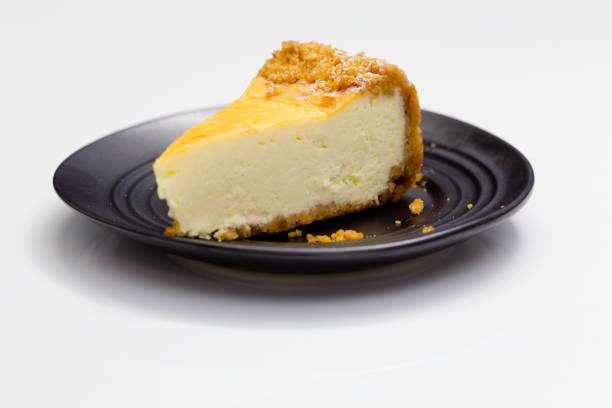 istock Cheesecake on black saucer 1069616398
