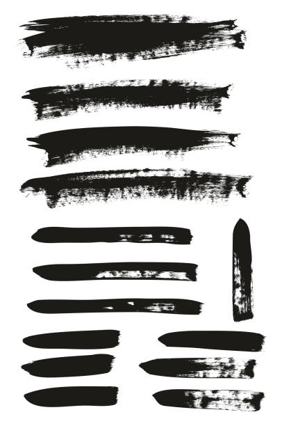 istock Calligraphy Paint Brush Background & Lines Mix High Detail Abstract Vector Background Set 148 1069616770