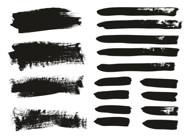 istock Calligraphy Paint Brush Background & Lines Mix High Detail Abstract Vector Background Set 117 1069618558