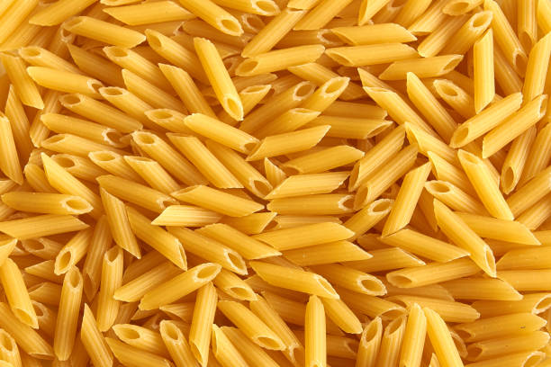 Raw farfalle pasta background