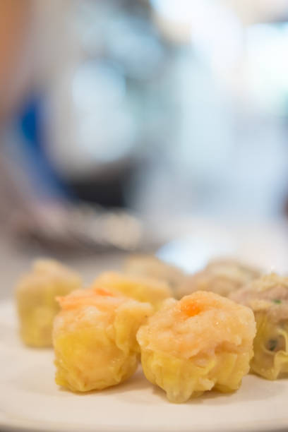 istock Shumai or dim sum chinese food in restaurant. 1069636636