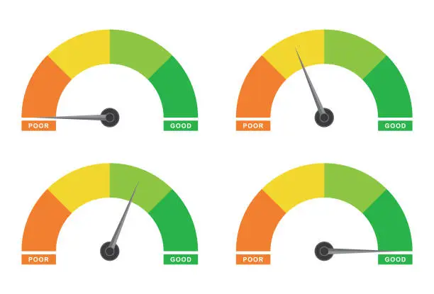 Vector illustration of Gauges level