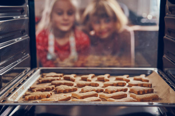 istock Baking Christmas Cookies in the Oven 1069639024