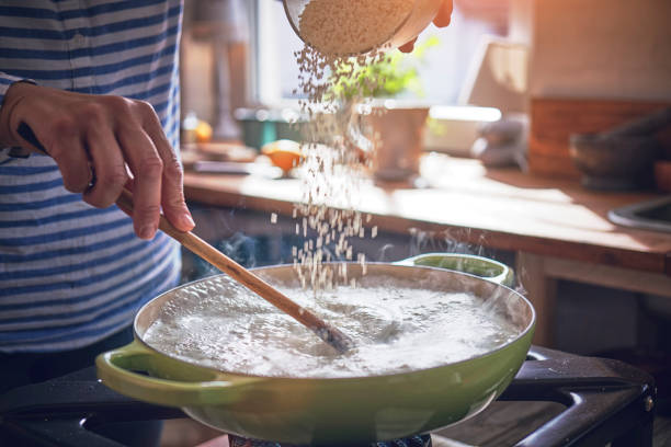 istock Preparing Milk Rice Pudding with Vanilla and Cinnamon 1069639422