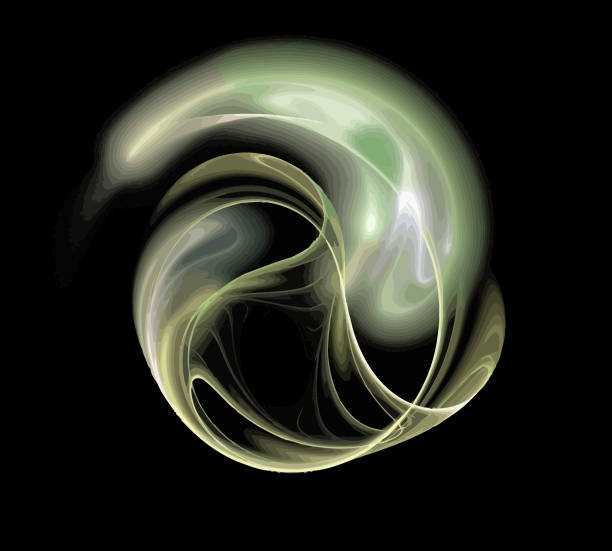 istock image of one Digital Fractal on Black Color 1069643738