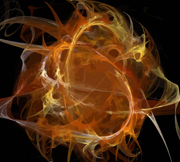 istock image of one Digital Fractal on Black Color 1069644190