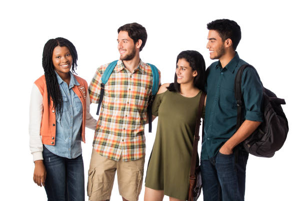 istock Small group of friends standing and embracing each other 1069665224