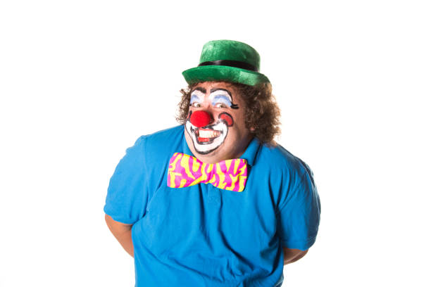 istock Cheerful clown. Funny fat man. 1069665624