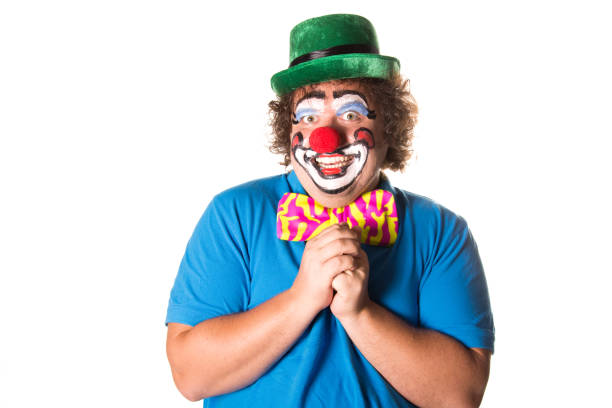 istock Cheerful clown. Funny fat man. 1069665758