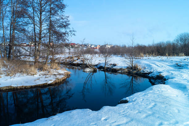 istock River in wood near by village 1069668004