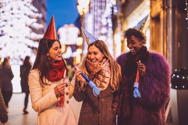 istock Friends celebrating the New Year's Eve 1069668482