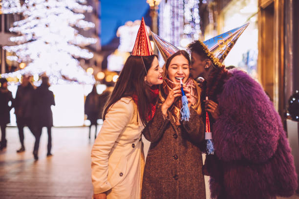 istock Friends celebrating the New Year's Eve 1069668536