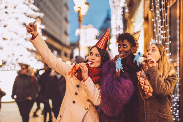 istock Friends celebrating the New Year's Eve 1069668694