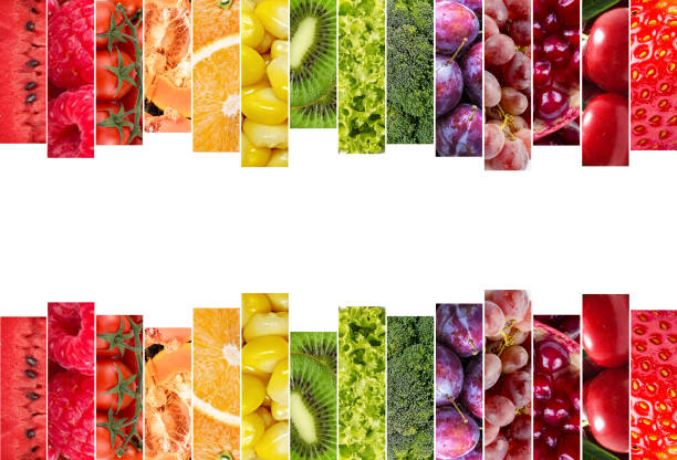 istock Fresh vegetables and fruits collage. Various vegetables and fruits background. 1069672126