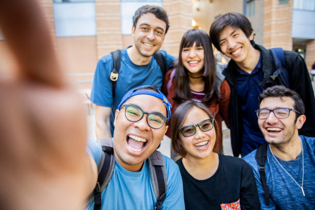 istock Diverse Group of Friends Taking a Selfie at College 1069674218