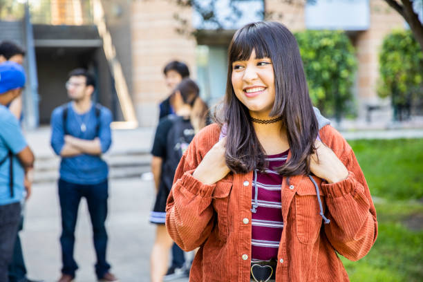istock Young Female College Student with others in background 1069674794