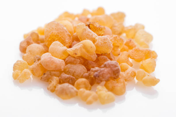 fragrant frankincense on a white acrylic background