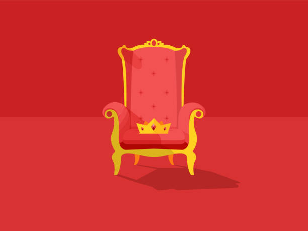 трон и корона - throne stock illustrations