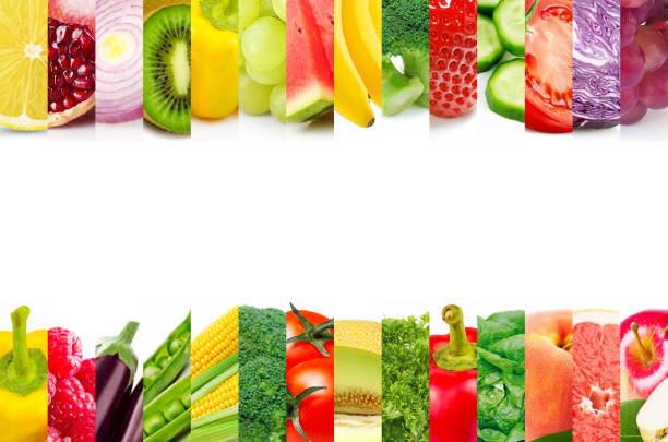 istock Fresh vegetables and fruits collage. Various vegetables and fruits background. 1069681698