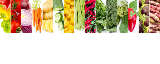 istock Fresh vegetables and fruits collage. Various vegetables and fruits background. 1069681862