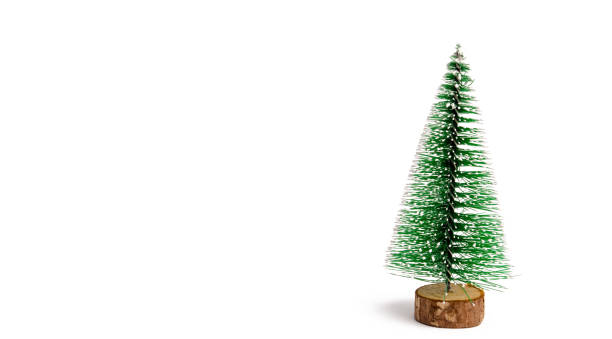 istock Christmas tree ready to decorating on an isolated white background. New Year's holidays. Christmas shopping and preparing for the holiday. Place for text. Copy space 1069682040