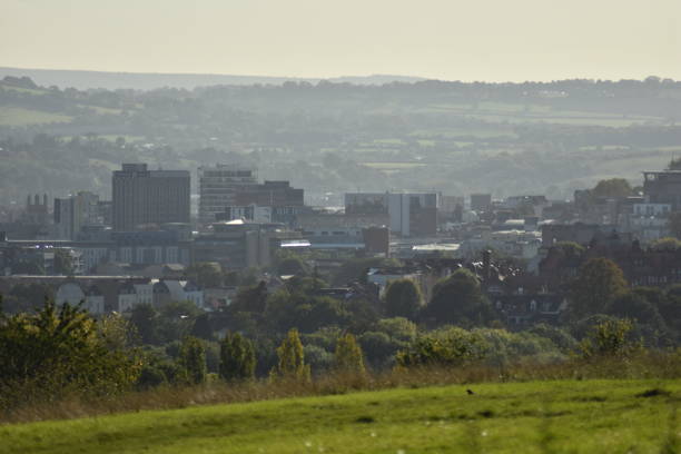 istock Distant shot of Bristol city centre, looking south 1069682660