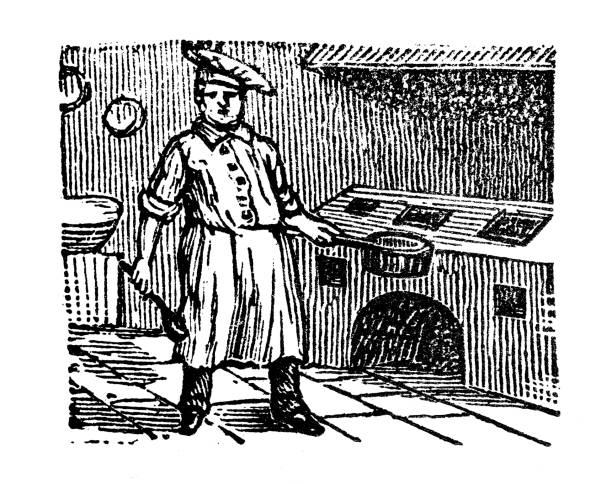 Antique engraving illustration: Cook