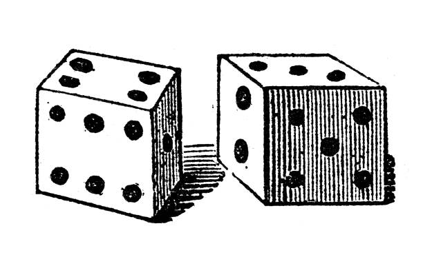 Antique engraving illustration: Dice
