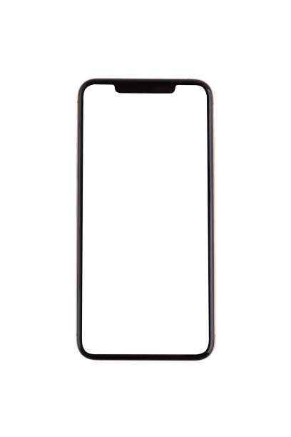 Smartphone with a blank white screen. Smartphone with a blank white screen. New popular smartphone isolated on white background. number 10 photos stock pictures, royalty-free photos & images