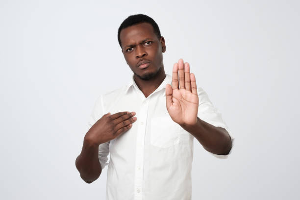 istock African American man refuses drink alcohol, show no sign 1069723032