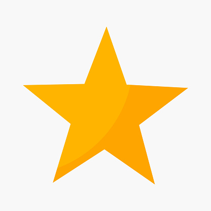 Five point star rating icon. Vector illustration