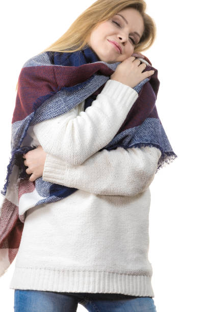 istock Woman wearing warm scarf 1069732082