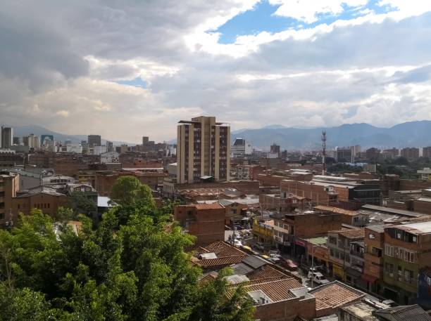 istock Medellin, Colombia, downtown with a concept of development and strength 1069747644