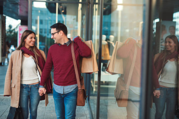 istock Young couple at shopping 1069764096