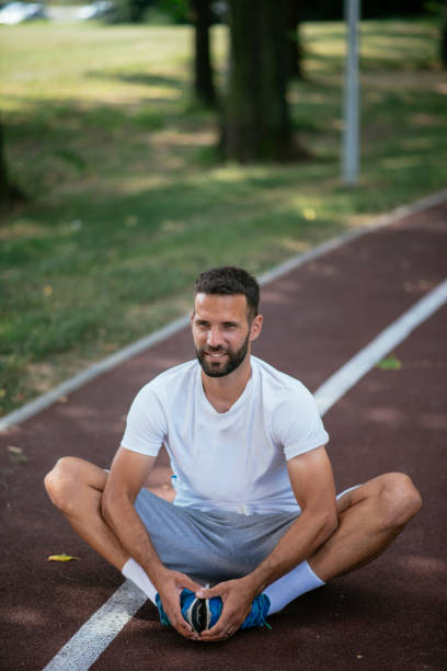 istock Sports man training in the park 1069764590