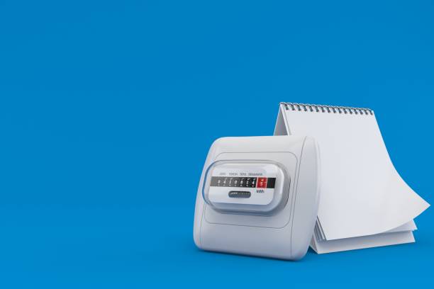 istock Electricity measure with blank calendar 1069769034