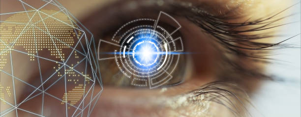 istock Digital Composite Image Of Woman Eye 1069771120
