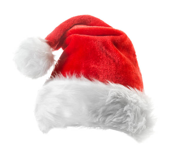 istock Santa Claus red hat isolated on white background 1069772108