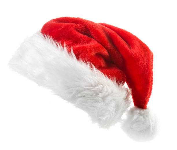 istock Santa Claus red hat isolated on white background 1069772174