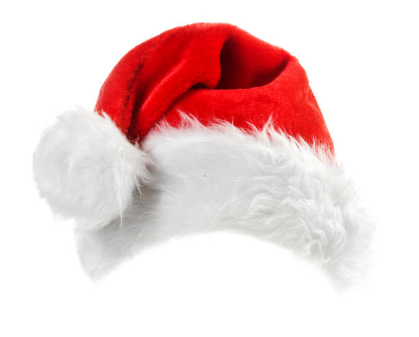 istock Santa Claus red hat isolated on white background 1069772186