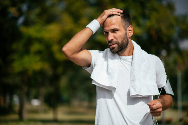 istock Sports man after training outdoors 1069778912