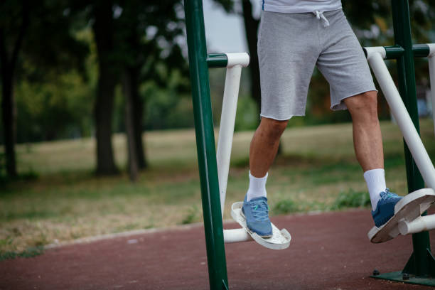 istock Young sportsman on training outdoors 1069779308