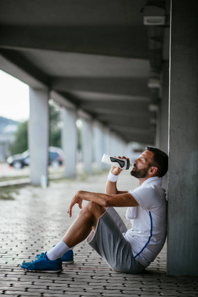 istock Sports man after running outdoors 1069788092