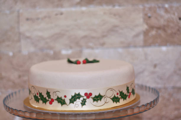 istock Delicious Marzipan Christmas Cake 1069788174
