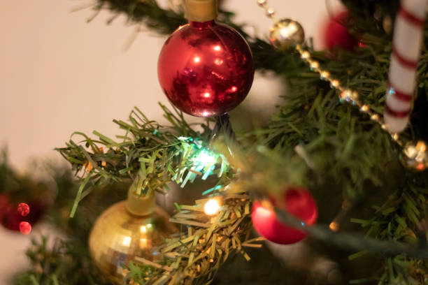 istock christmas decoration on the tree with lights 1069788702