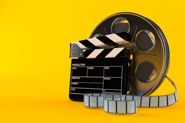istock Film reel with clapboard 1069792918