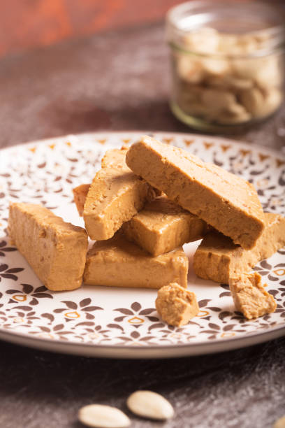 istock Plate of turron, typical Christmas food in Spain 1069793610