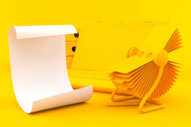 istock Office background with sheet of paper 1069793692